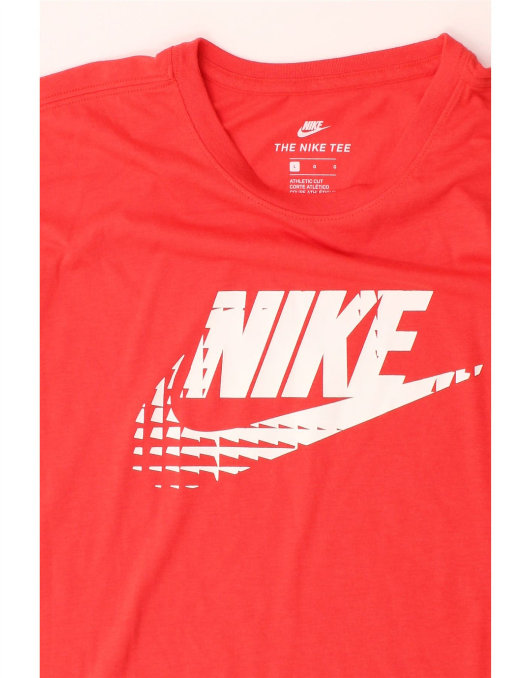 NIKE Womens Athletic Cut Graphic T-Shirt Top UK 16 Large Red Polyester Vintage Nike and Second-Hand Nike from Messina Hembry 
