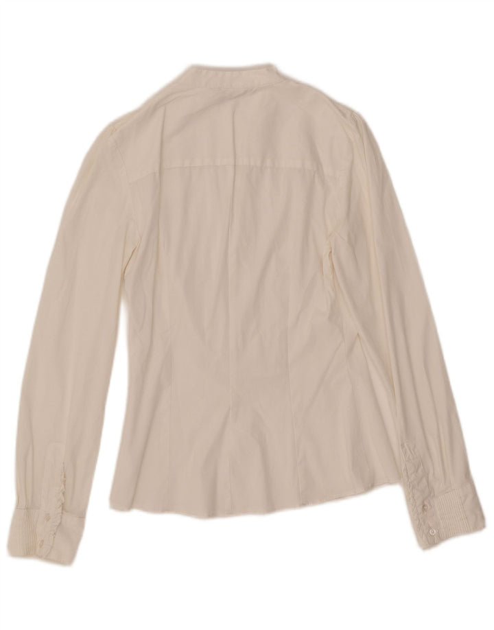 ZARA Womens Pullover Tuxedo Shirt UK 8 Small White