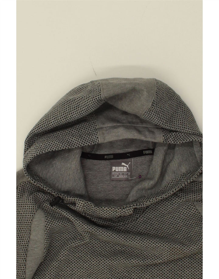 PUMA Mens Hoodie Jumper Small Grey Cotton Vintage Puma and Second-Hand Puma from Messina Hembry 