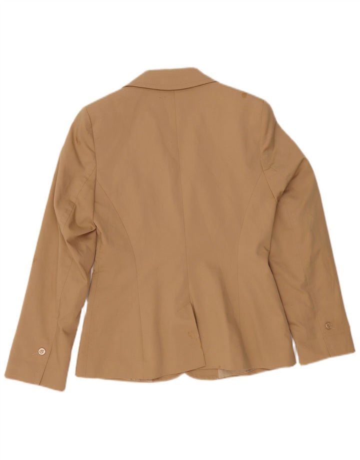 Oasis Damen-Blazer mit 2 Knöpfen, UK 12, Mittelbeige, Polyester, klassisch