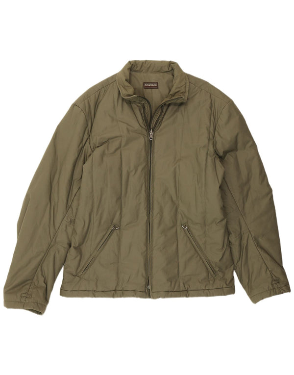 Мужская стеганая куртка Napapijri UK 44 2XL, хлопок цвета хаки