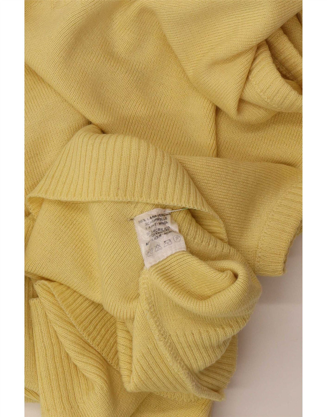 Vintage Mens Vest Tank Top Medium Yellow