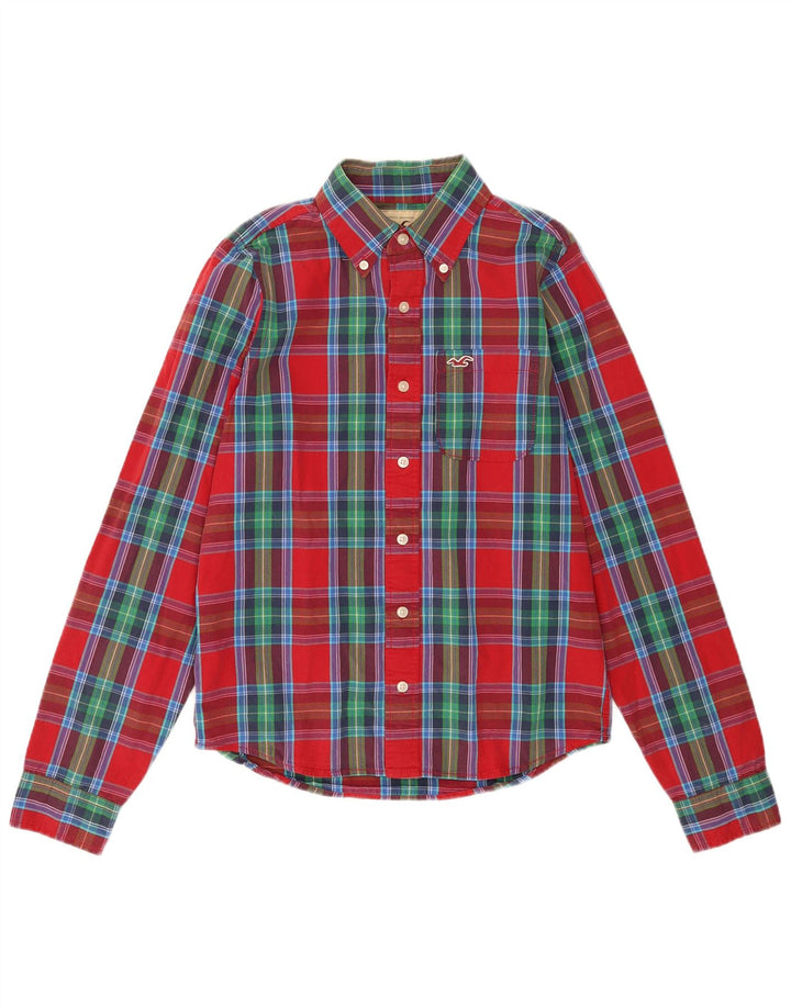 Hollister Mens Shirt Medium Red Check