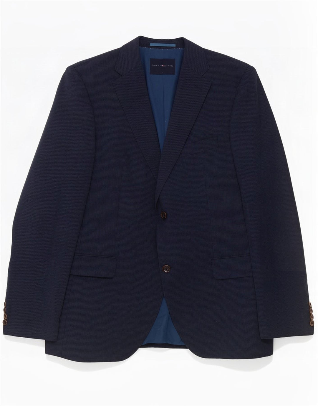 Tommy Hilfiger Herre 2-knaps blazerjakke UK 40 Large Navy Blue Pinstripe