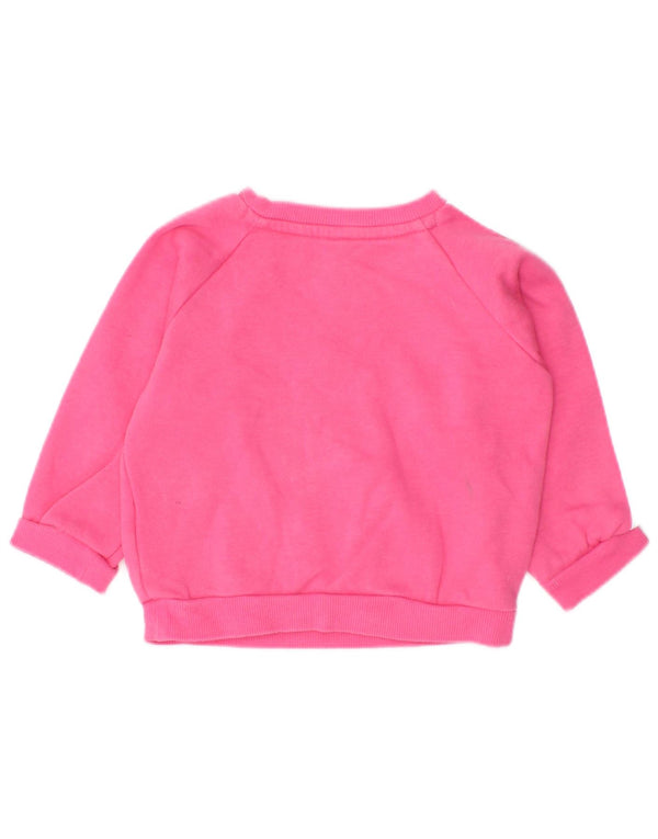 Adidas Sweat-shirt graphique à col boutonné pour bébé fille 3-6 mois Rose