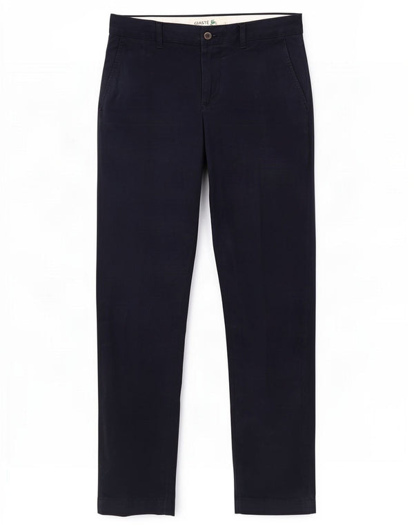 Lacoste Mens Slim Fit Chino Trousers W29 L32 Navy Blue Cotton