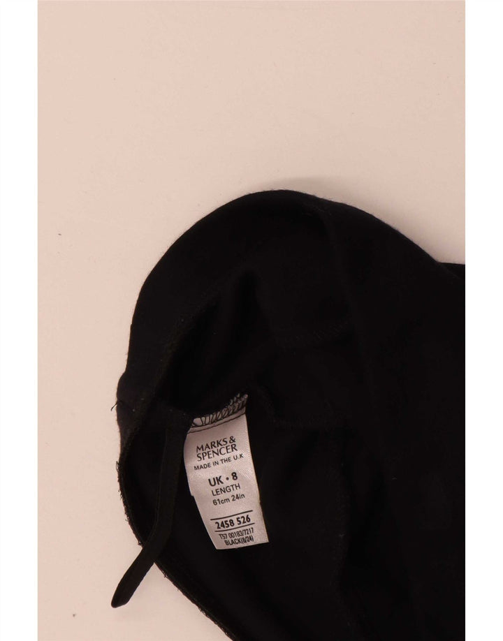 Marks & Spencer Womens A-Line Skirt UK 8 Small W26 Black Viscose