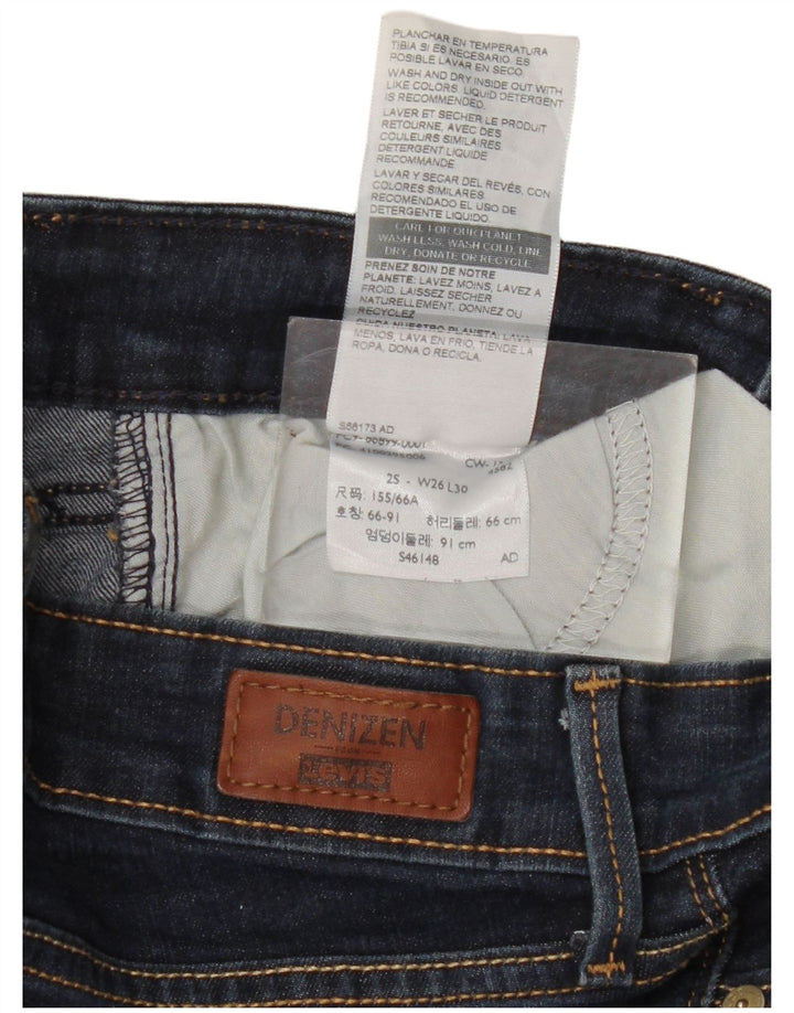 Levi's Womens Denizen Modern Bootcut Jeans W26 L30 Navy Blue Cotton