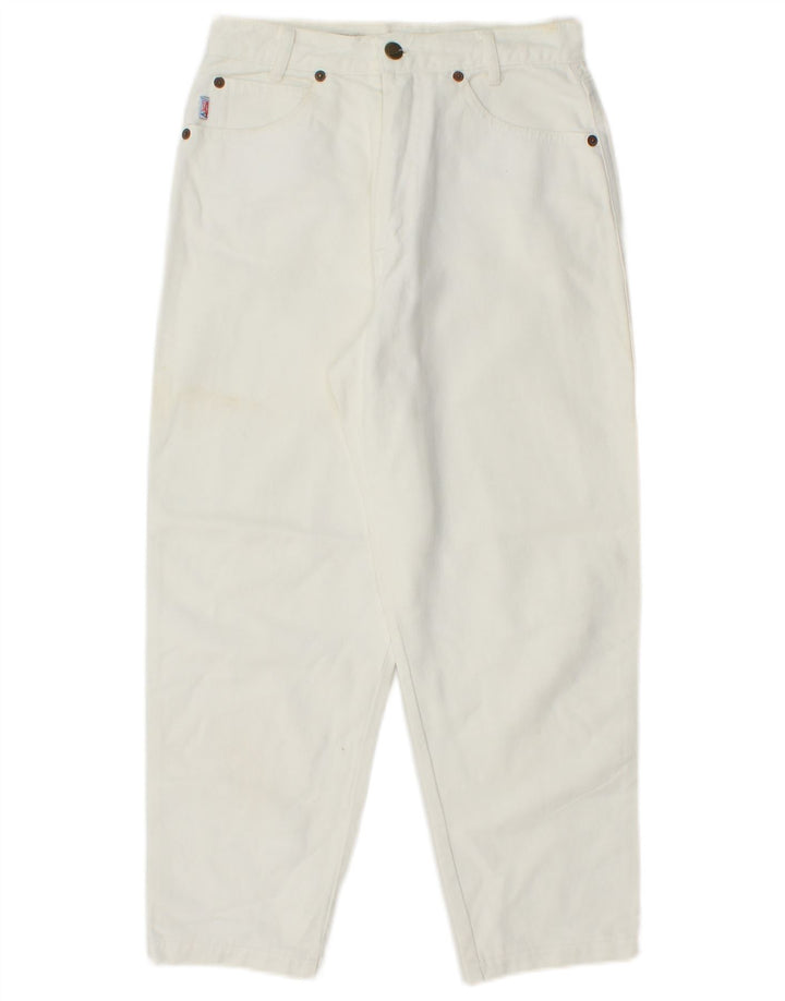 Calça feminina ENRICO COVERI W26 L23 algodão branco