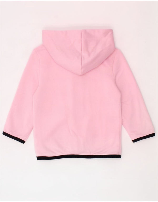 Suéter com capuz e zíper Champion para meninas de 12 a 18 meses rosa bloco de cores