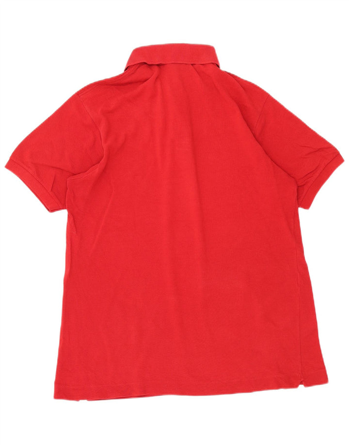 Lacoste Herre Kortærmet Polo Shirt Størrelse 4 Medium Rød Bomuld Klassisk