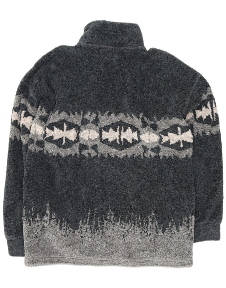 Think Różowa męska kurtka polarowa UK 42 XL, szary, geometryczny poliester