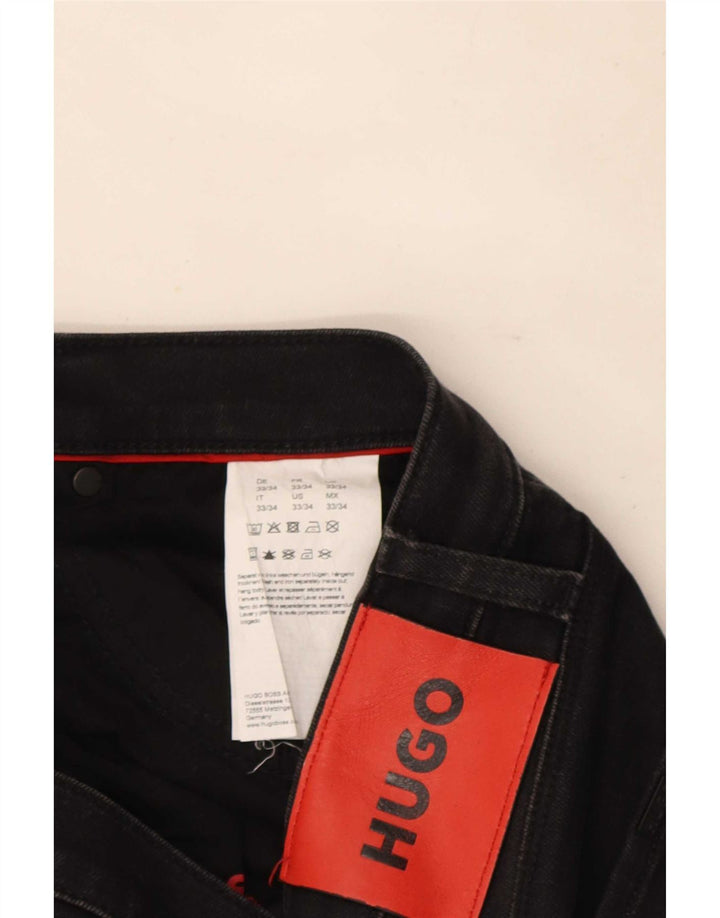 Hugo Boss Mens Slim Jeans W33 L31 Black Cotton