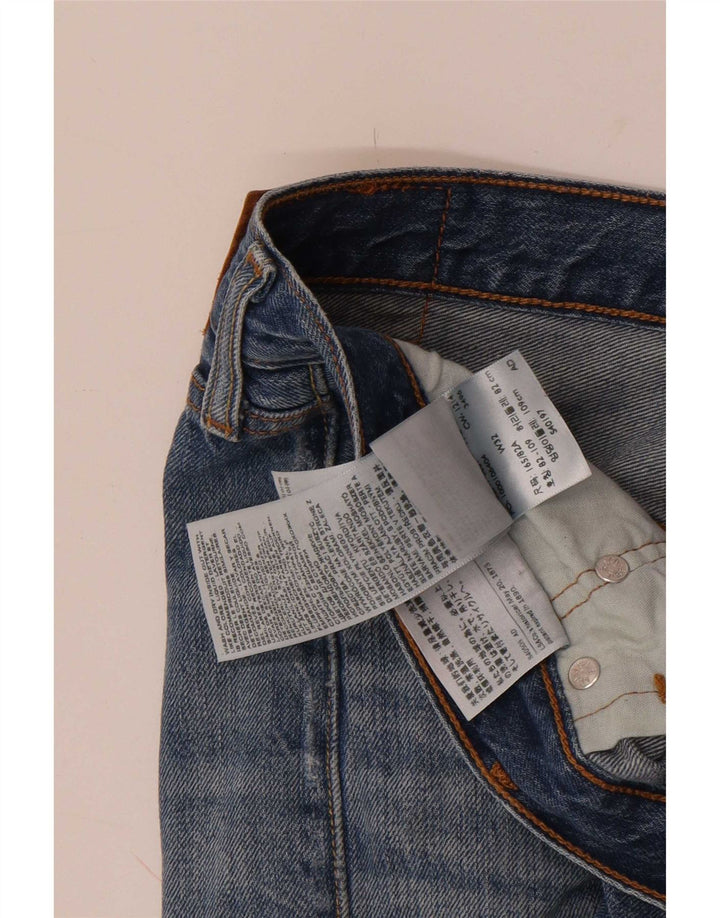 Pantaloncini di jeans Levi's 501 da donna W32 grandi in cotone blu