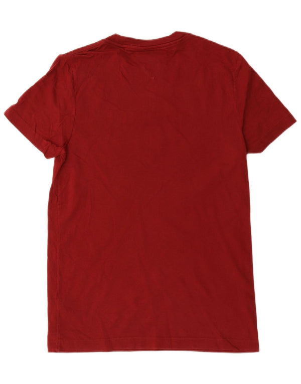 Tommy Hilfiger Camiseta gráfica para hombre Top Small Borgoña Algodón