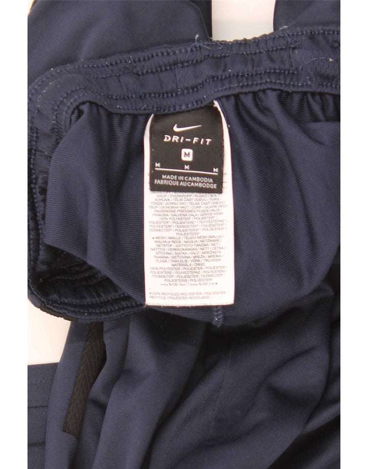 Nike Mens Dri Fit Tracksuit Trousers Medium Navy Blue Colourblock Polyester