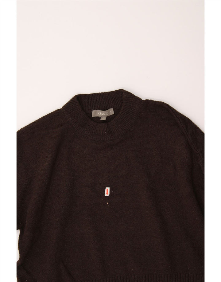 OASIS Womens Turtle Neck Jumper Sweater UK 14 Medium Brown Polyester Vintage Oasis and Second-Hand Oasis from Messina Hembry 