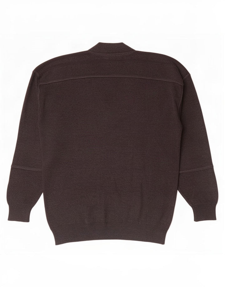 Maglione da uomo con scollo a V Il Granchio, grande, in lana grigia