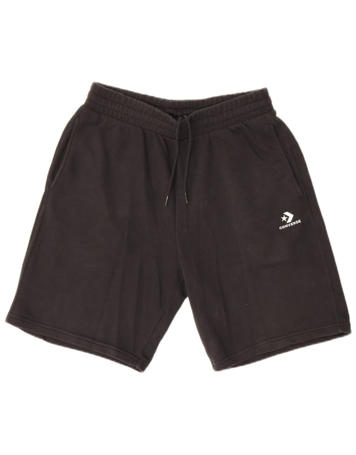 Converse Mens Sport Shorts UK 10 Small  Black Cotton