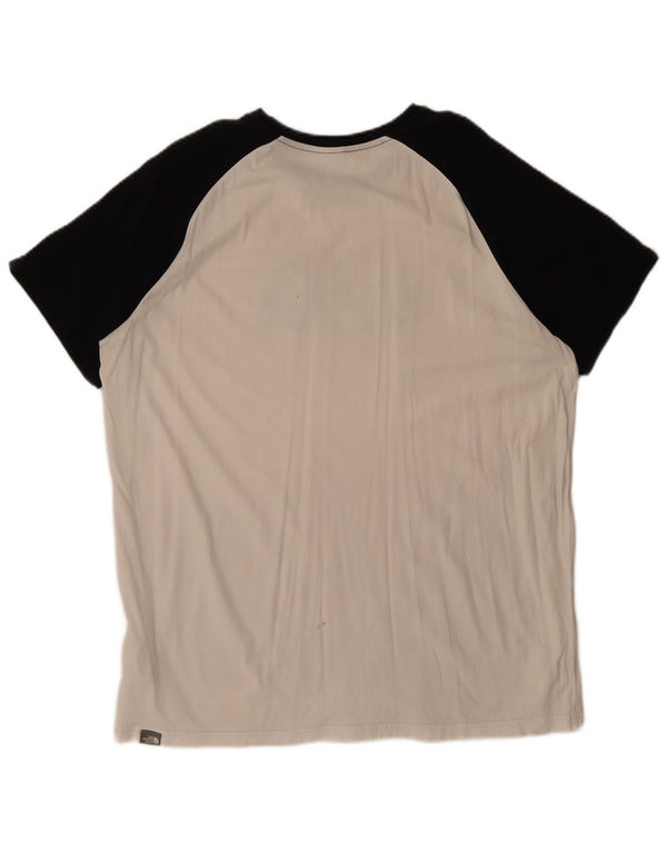The North Face Mens Graphic T-Shirt Top XL White Colourblock Cotton
