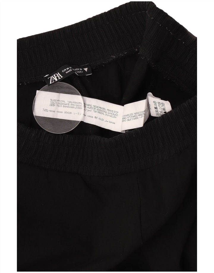 Zara Womens Joggers Chino Trousers Medium W28 L32 Black Viscose