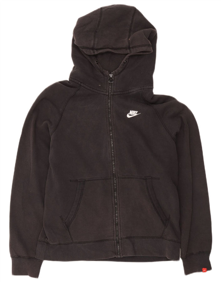 Nike Mens Zip Hoodie Sweater Large Black Cotton