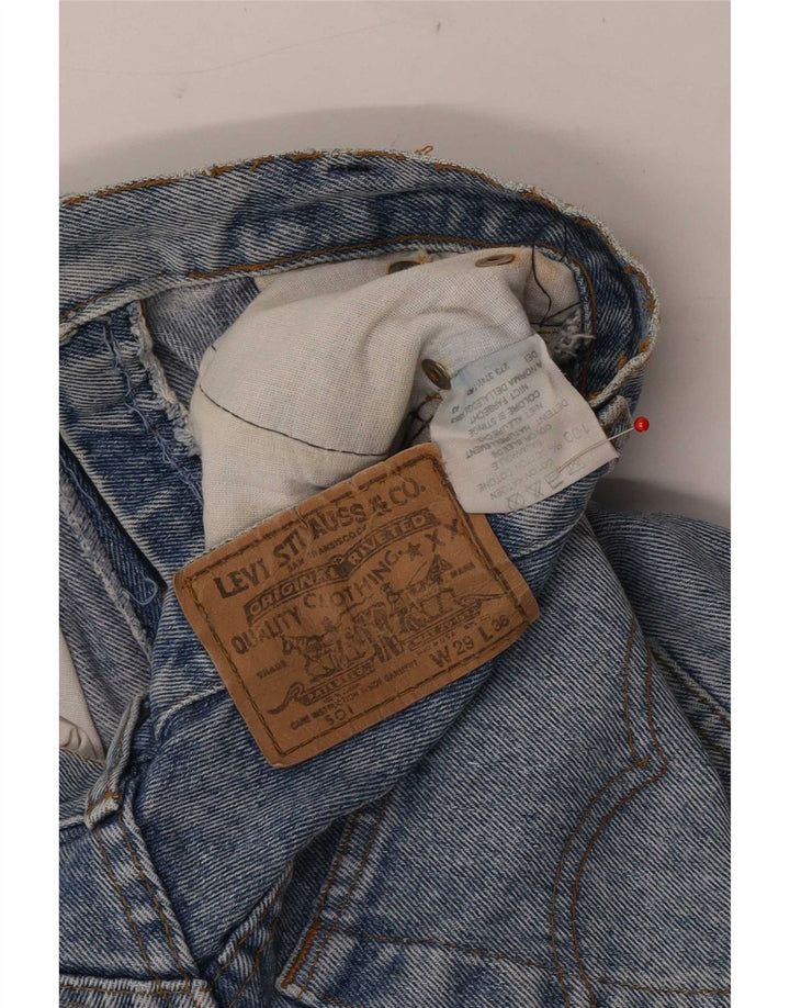 Pantaloncini di jeans Levi's 501 da donna W29 in cotone blu medio