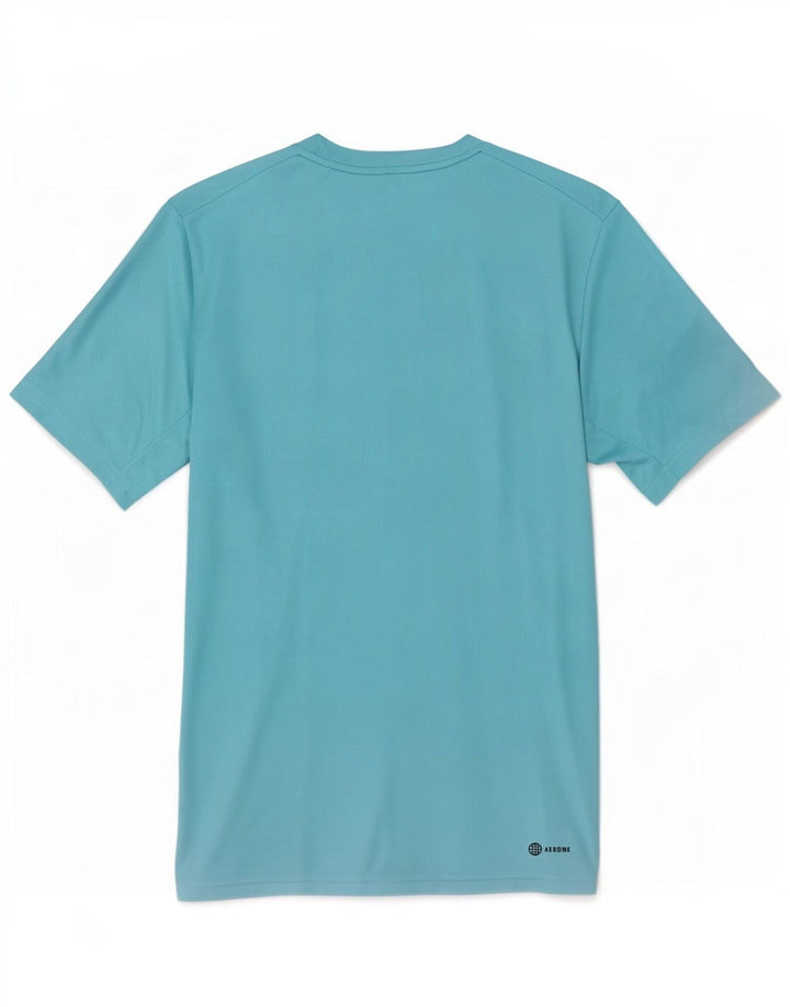 Adidas Mens T-Shirt Top Small Blue Polyester