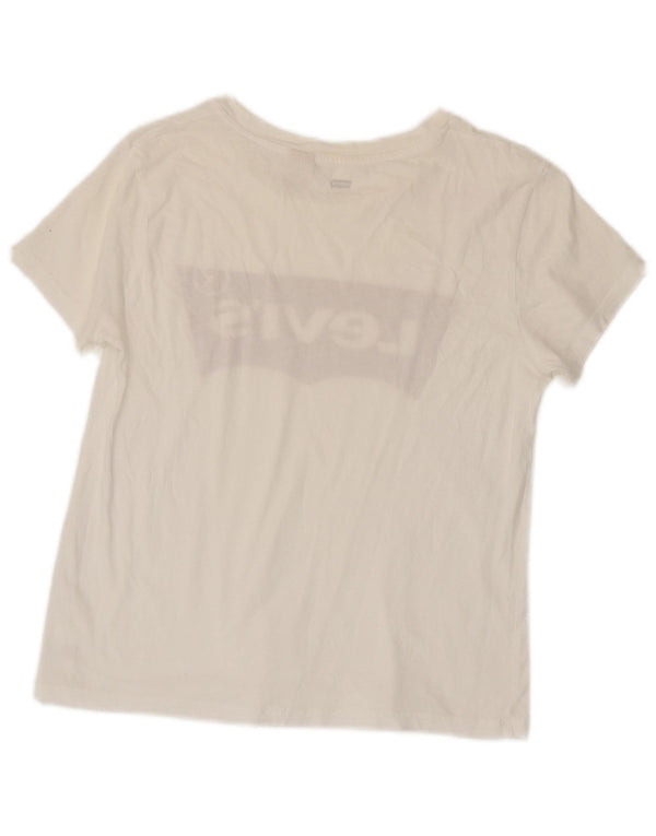 Levi's Womens Graphic T-Shirt Top UK 10 Small White