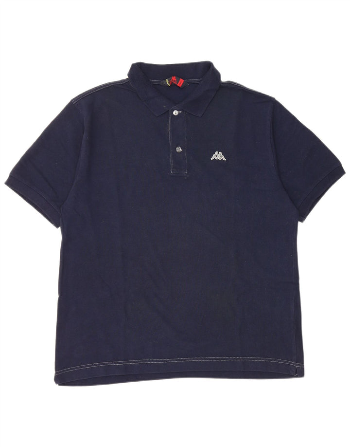 Kappa Mens Polo Shirt Small Navy Blue Cotton
