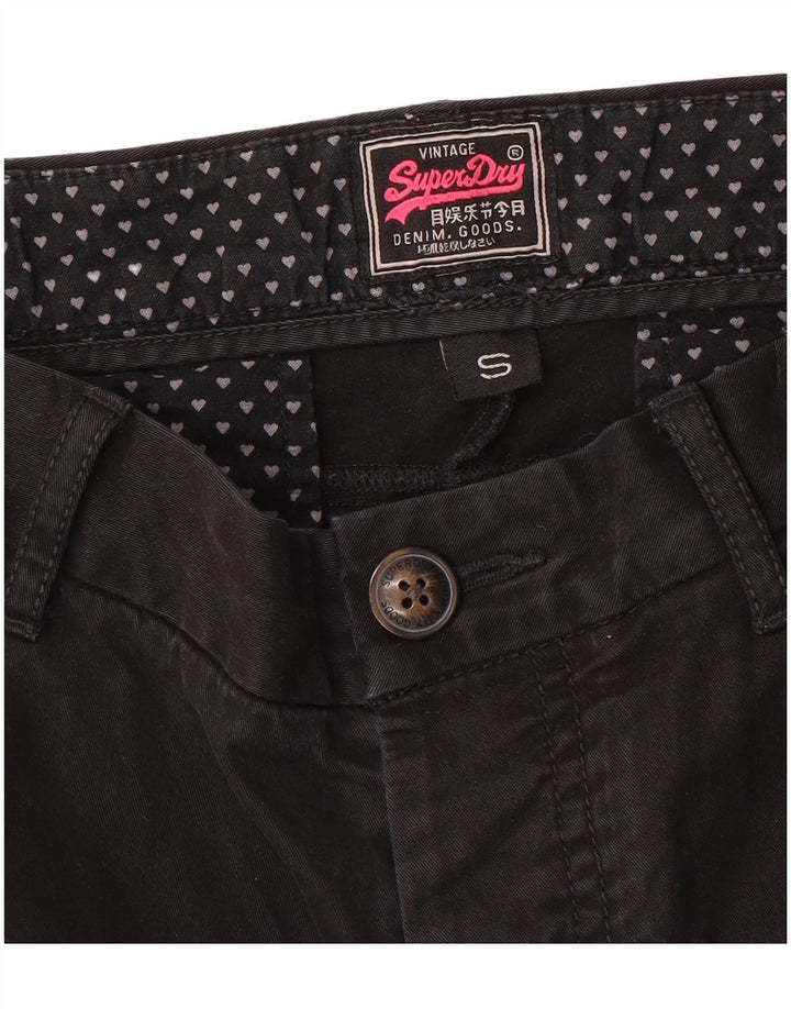 SUPERDRY Womens Slim Chino Trousers Small W27 L31 Black