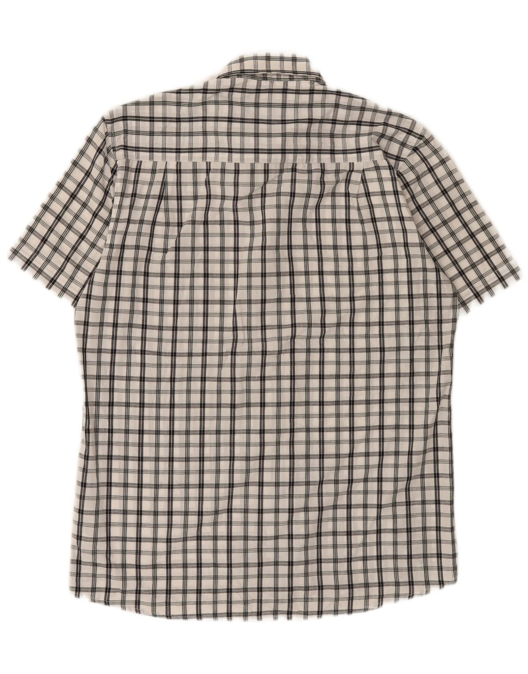 Camicia da uomo a maniche corte Regular Fit Pierre Cardin a quadri bianchi medi