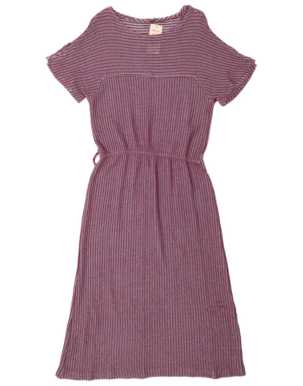 Abito a trapezio vintage da donna IT 46 a righe grandi viola