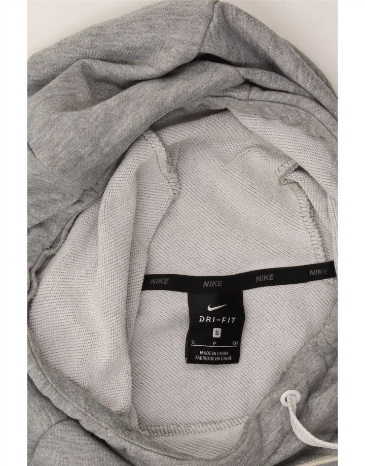 NIKE Mens Dri Fit Graphic Hoodie Jumper Small Grey Polyester Vintage Nike and Second-Hand Nike from Messina Hembry 