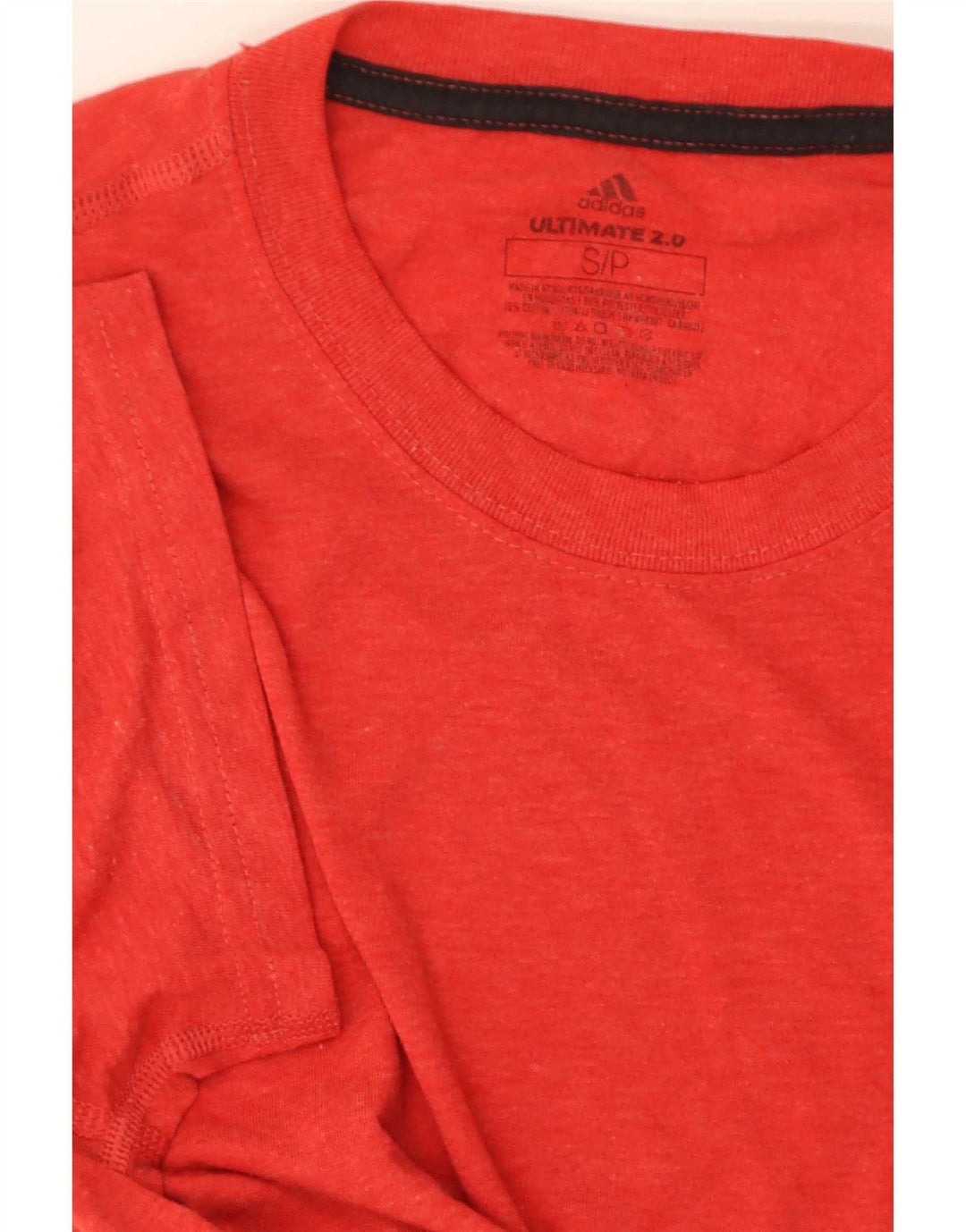 Adidas Uomo Manica Corta Regular T-shirt Top Piccolo Rosso Poliestere