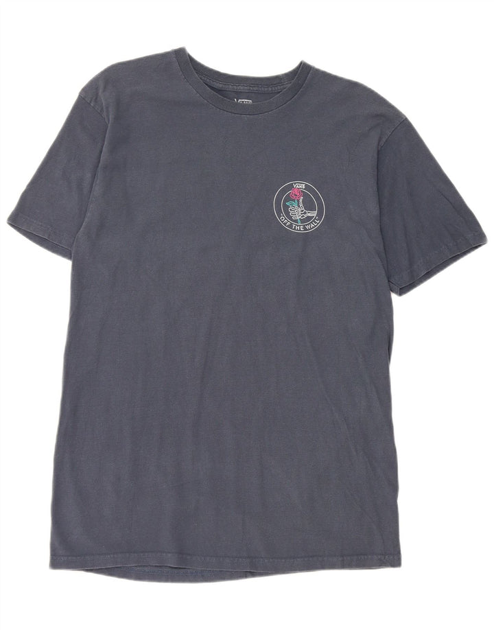 Vans Mens Graphic T-Shirt Top Medium Navy Blue