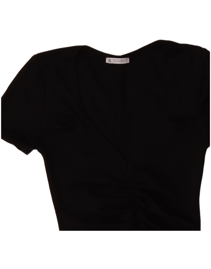 ZARA Womens Bodycon Dress UK 8 Small Black