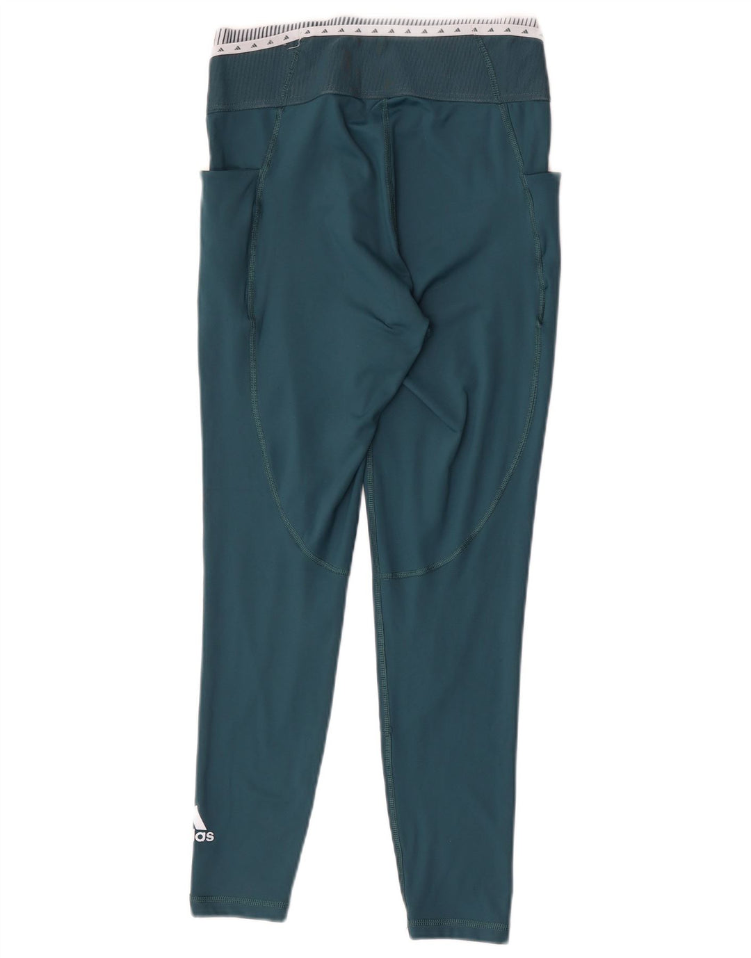 Leggings grafici da donna Adidas UK 12/14 Poliestere color block verde medio