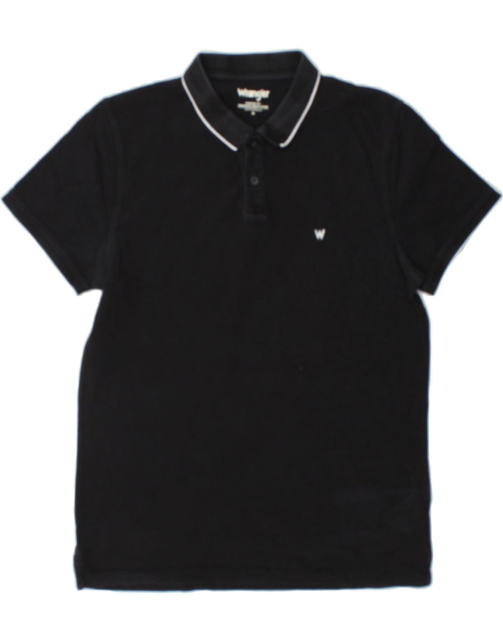 WRANGLER Mens Polo Shirt Medium Black Cotton Vintage Wrangler and Second-Hand Wrangler from Messina Hembry 