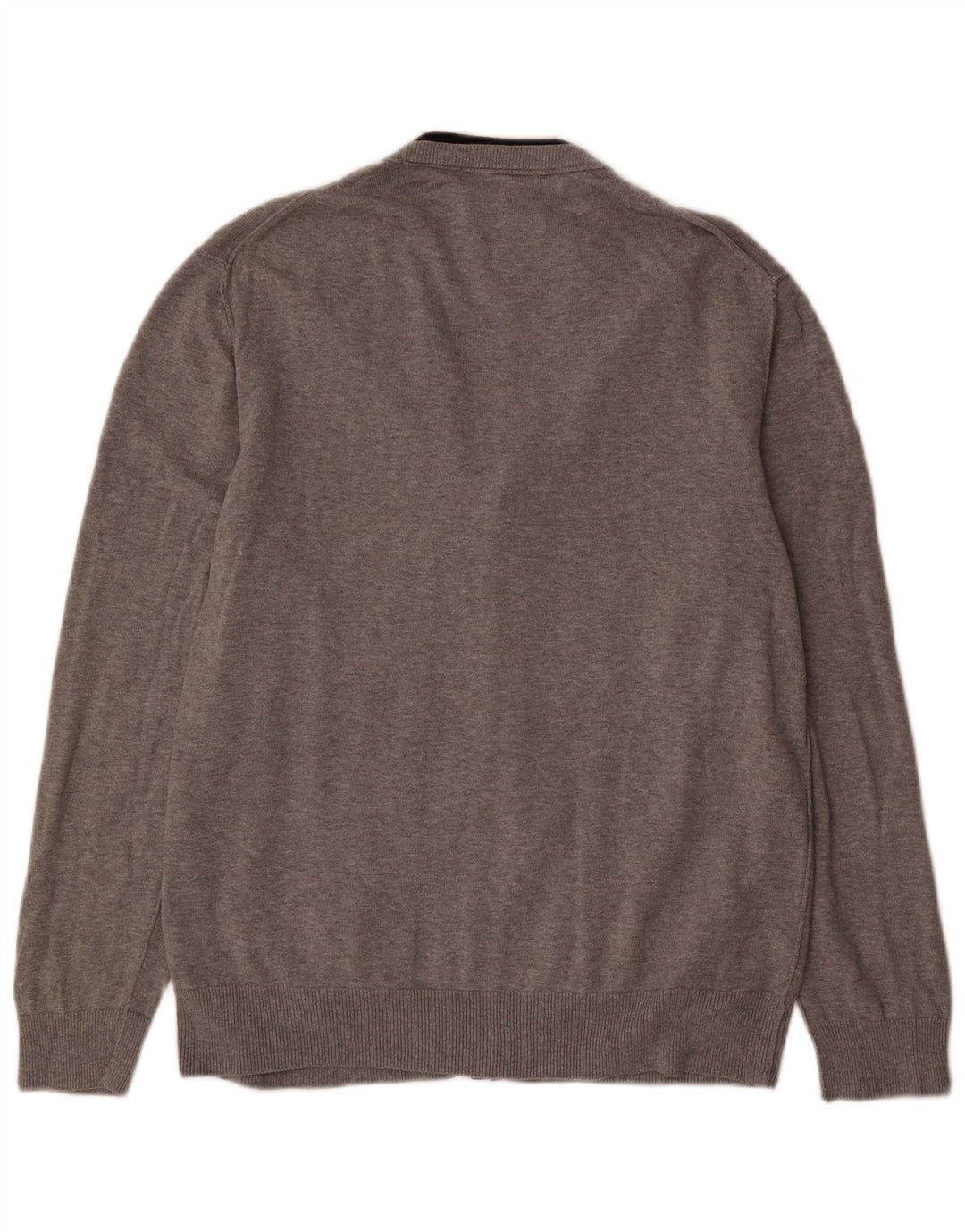 French Connection Mens Cardigan Sweater XL Grey Cotton