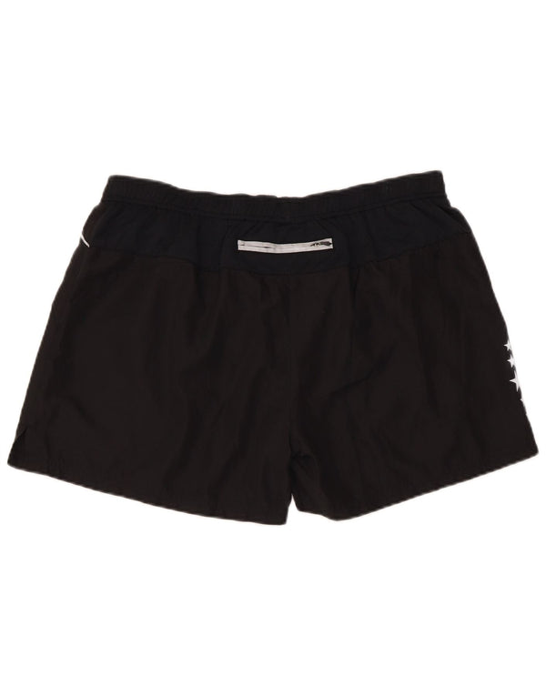 Champion Womens Graphic Regular Sport Shorts UK 14 Large Black Polyester