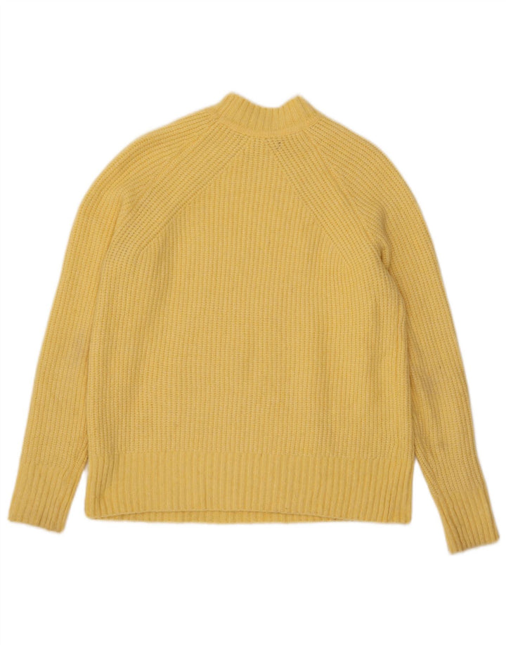 Marks & Spencer Womens Turtle Neck Jumper Sweater UK 10 Small Yellow