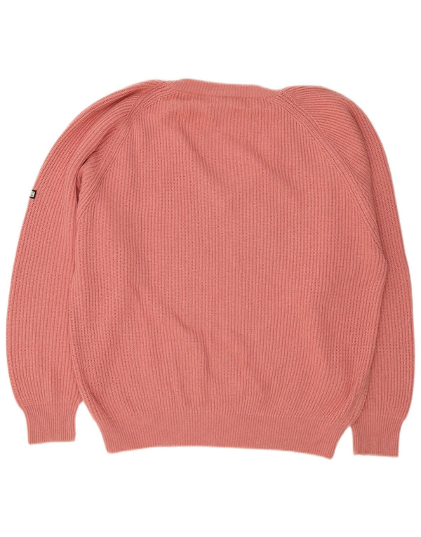 Navigare Jersey extragrande con cuello en V para mujer UK 14 Algodón rosa medio