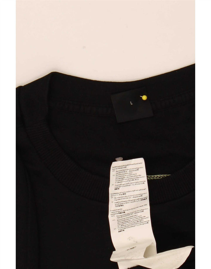 Hugo Boss Mens Graphic Sweatshirt Jumper Large Black Cotton