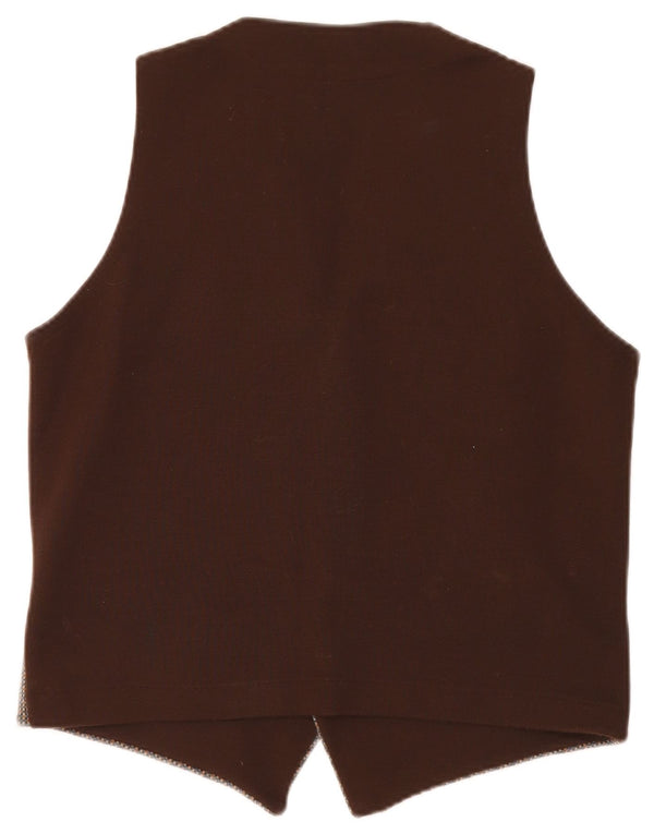 Vintage Mens Waistcoat Medium Brown