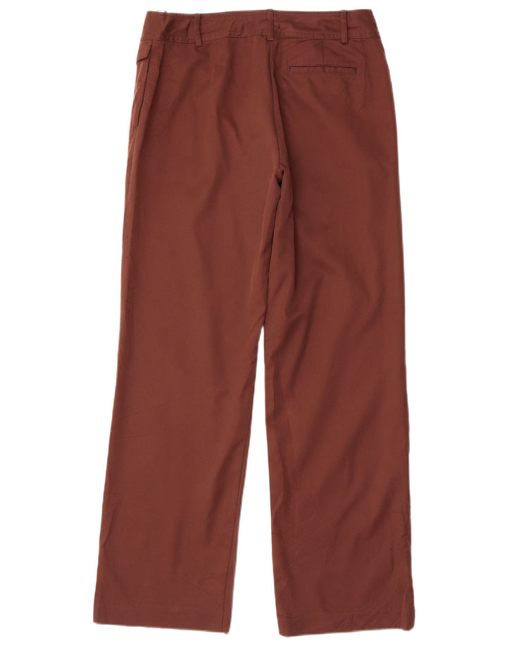 IZOD Womens Straight Casual Trousers US 4 Small W30 L31 Brown Polyester