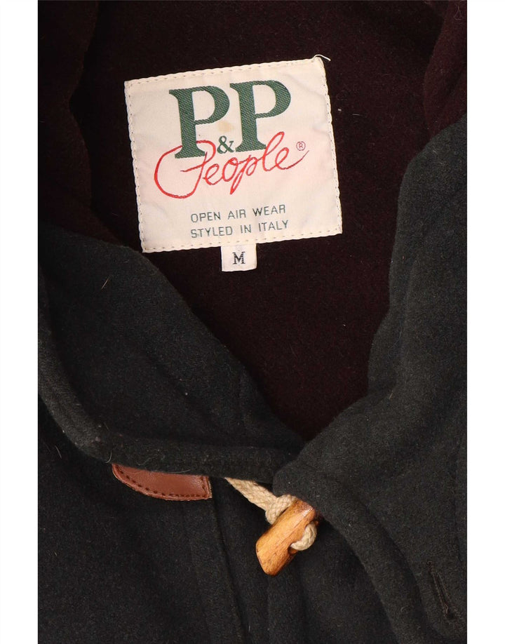 P&P People Mens Hooded Duffle Coat UK 38 Medium Green Wool