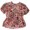 Top camicetta da donna J. CREW UK 14 Poliestere floreale rosa medio