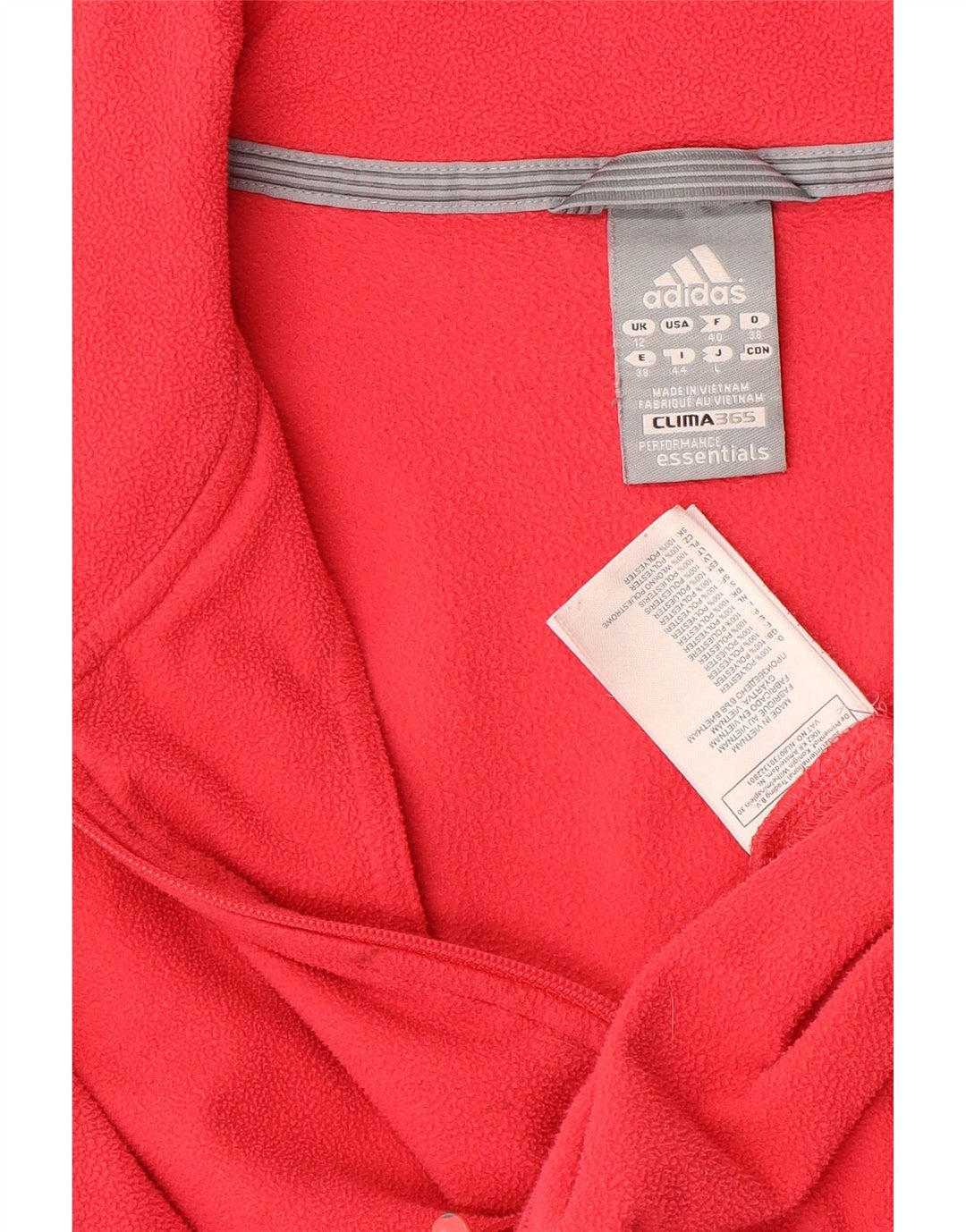 Giacca in pile ADIDAS Clima 365 da donna UK 12 Poliestere rosa medio