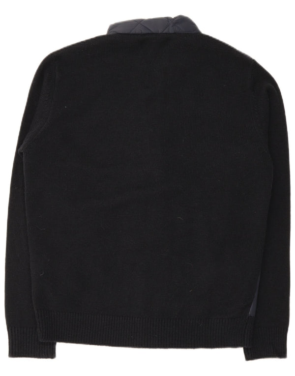 Replay Maglione cardigan da uomo grande acrilico blu navy